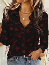 EMERY ROSE Christmas Snowflake Pattern Cardigan Long Sleeve Women Blouse